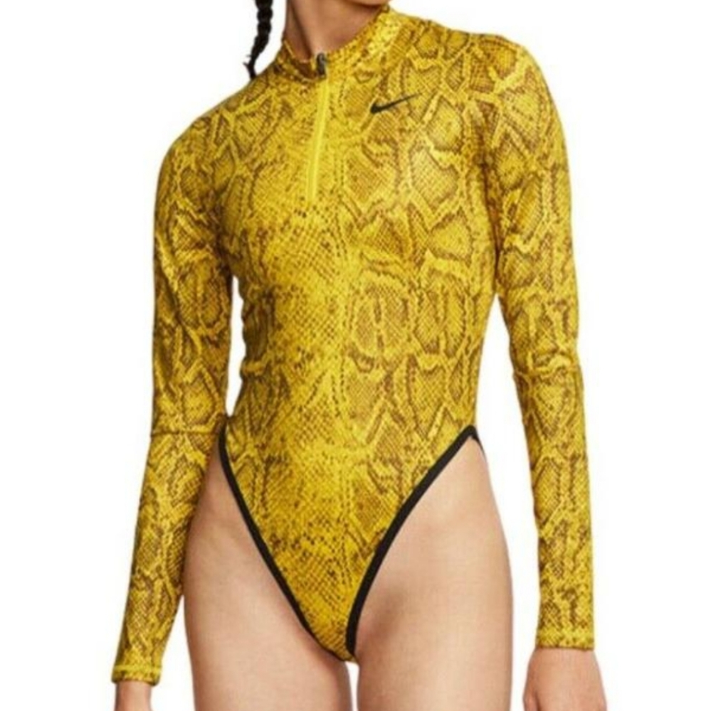 💥 SOLD 💥 Nike Sportswear Python yellow bodysuit